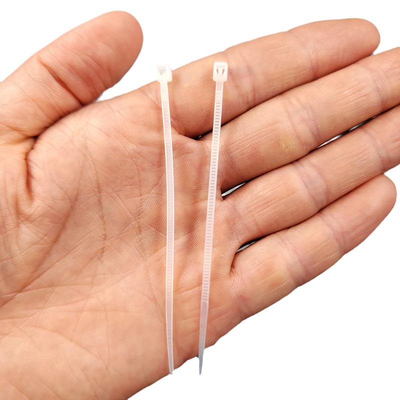 Lazo de cables pequeño de nylon autoblocante 3*60 80 100mm de plástico de nylon atadura de cables delgada transparente