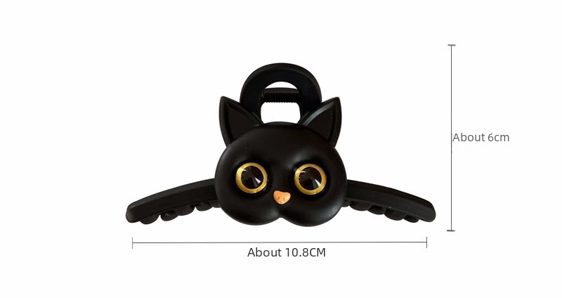 Süße Haarspange mit Katzen-Scheibe, Damen-Haarspange, Design-Sinn für den Hinterkopf, Hai-Clip, große Internet-Berühmtheit, Haarspange im gleichen Stil, Kopfbedeckung_voghion.com