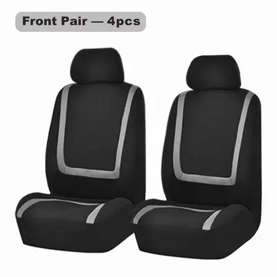 Seat cushion, seat cover Car Seat Cover Foreign Trade - grey-4-piece-set