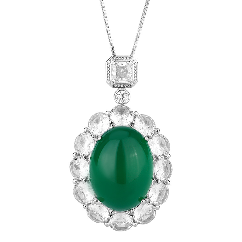 2024 nueva joyería Zhuang Shengsheng simulación europea paloma sangre rojo corindón azul punta cristal liso traje retro principal 15*20