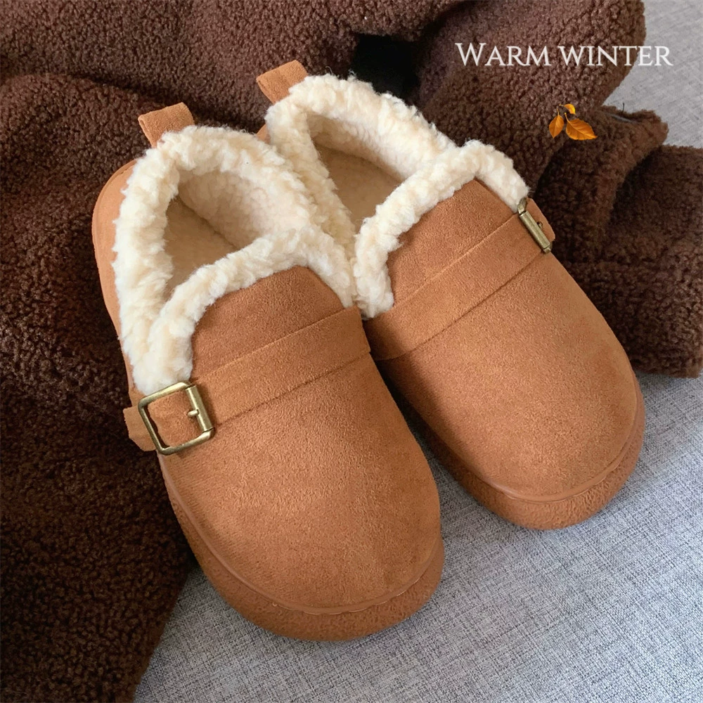 Демисезонная утепляющая обувь для дома, корейские стиль slippers, корейский стиль