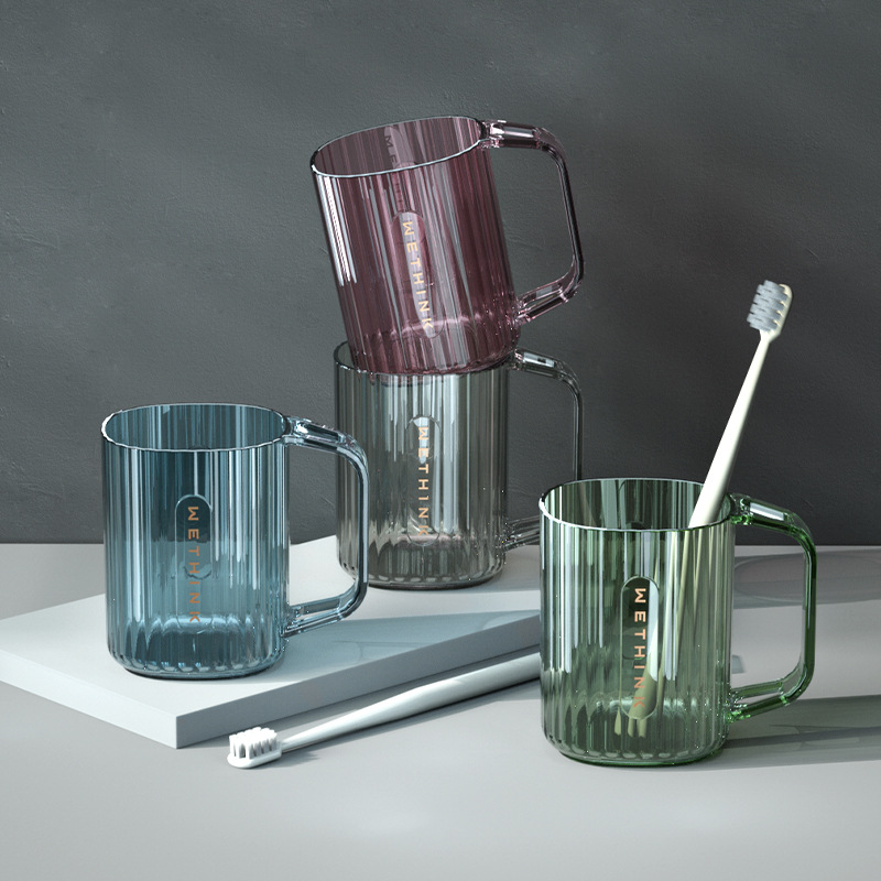 創意漱口杯可愛簡約輕奢風家用塑料情侶刷牙杯學生宿舍透明洗漱杯