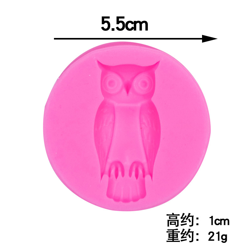 Serie de Halloween calabaza luz araña modelado de silicona molde búho araña cráneo DIY molde para hornear