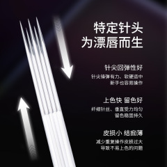 紋繡三叉針魚尾針叉叉針半拋紋繡機器專用點刺唇霧眉打霧針牛叉針