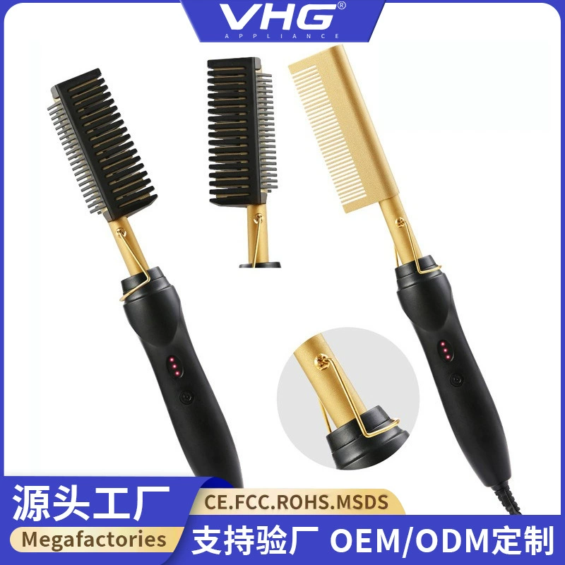 Электрическая расческа Amazon Rolling Comb с двумя в одном устройством для волос, прямое использование медная расческа, электрическая выпрямляющая функция