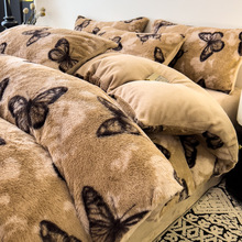 a类加厚兔毛绒被套单件冬季加厚牛奶绒被罩三件套单人法兰绒被套3