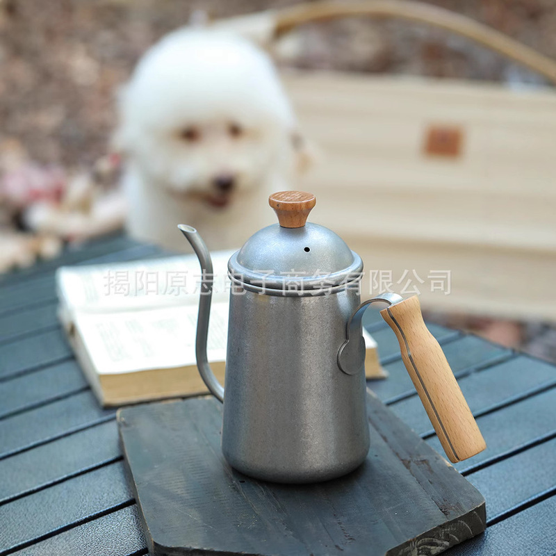 Outdoor Creative 304 stainless steel coffee utensils vintage hand pot coffee Garland Cup portable camping kettle