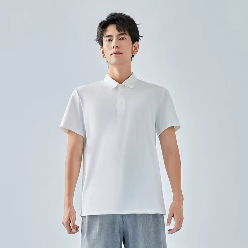2025 новая летняя рубашка поло мужская футболка с лацканом и коротким рукавом
