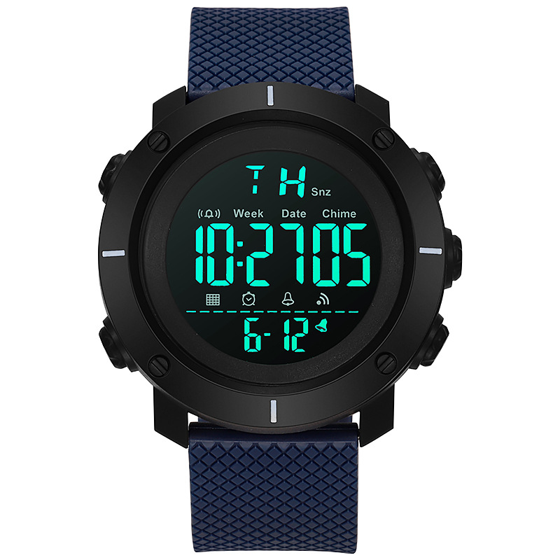 Comercio exterior transfronterizo gran dial multifuncional reloj electrónico moda deportes al aire libre hombres y mujeres estudiante pareja reloj impermeable