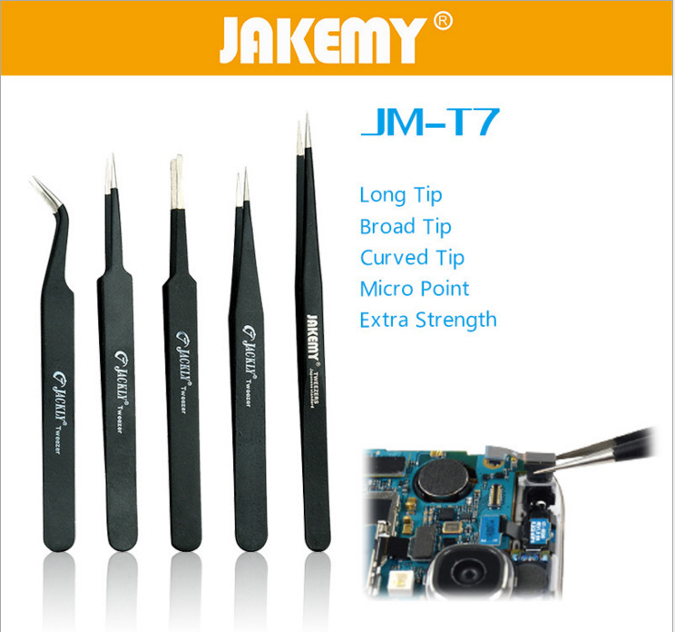 JAKEMY/杰科美JM-T7防静电弯镊子
