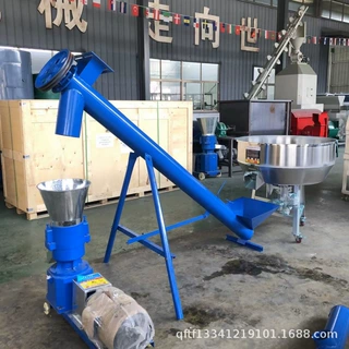 家用160型饲料颗粒机生产线 玉米秸秆粉碎造粒机 养兔饲料颗粒机