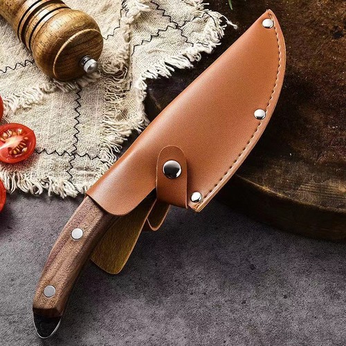 Knife sheath, boning knife sheaths in 5-, 6-, and 7-inch sizes, butchery knife covers, blade protection cases—universal leather option for outdoor safety and portability