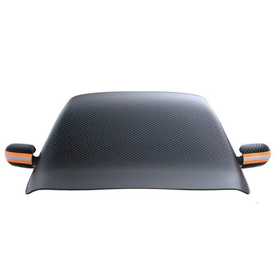 Car Magnetic Snow Shield with Thickened Aluminum Film, Sunshade for Front Windshield, Enlarged Moisture-Proof Oxford Cloth Snow Protection for Front Window (Car snow shield) - 6-magnet-thickened-version-orange-reflective-cloth