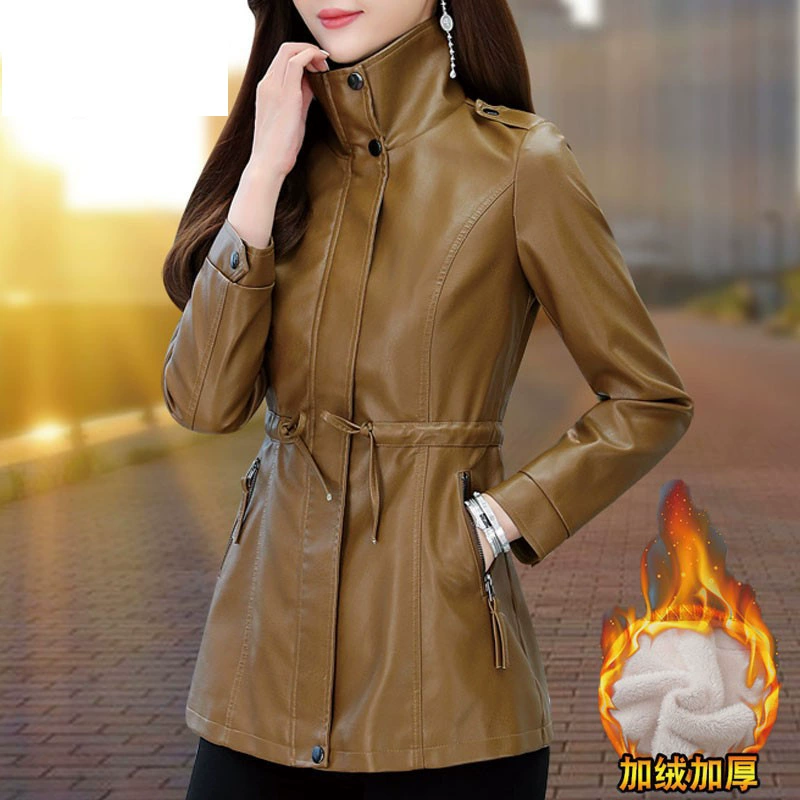 Mid‑length warm winter jacket for plus‑size women, removable hood options, fleece/velvet variants