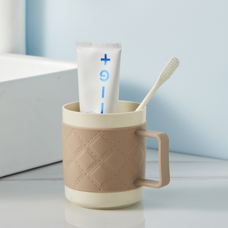 マウスウォッシュカップ、プラスチック製歯磨きカップ、シンプルな家庭用歯磨きカップ、カップル用北欧風歯磨きカップ、歯磨きバケツ|undefined