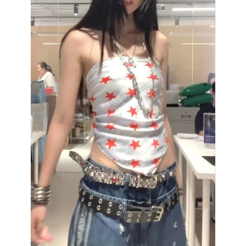 Топ-шарф tube top, ручная роспись, хип‑хоп стиль, универсальный размер, лёгкий акцент 2 карата