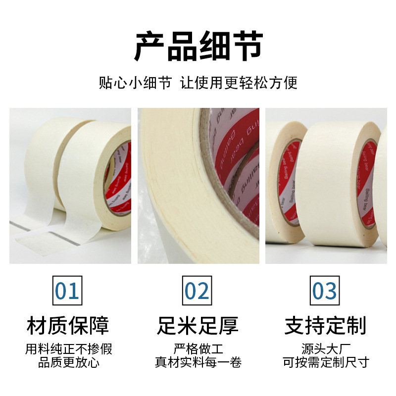 High viscosity decorative paper tape for door and window protection, beautiful seam decoration, indo