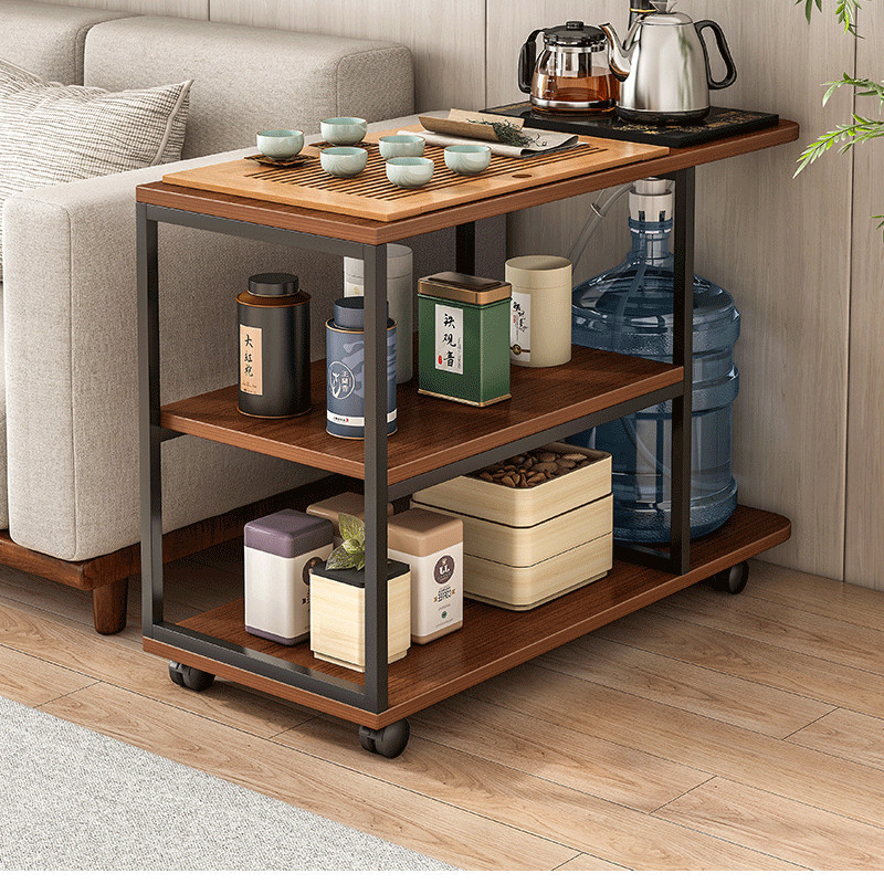 Armario de té en la sala de estar, armario de té, armario de té, armario de sofá, armario lateral, mesa auxiliar moderna simple, estante de mesa pequeña