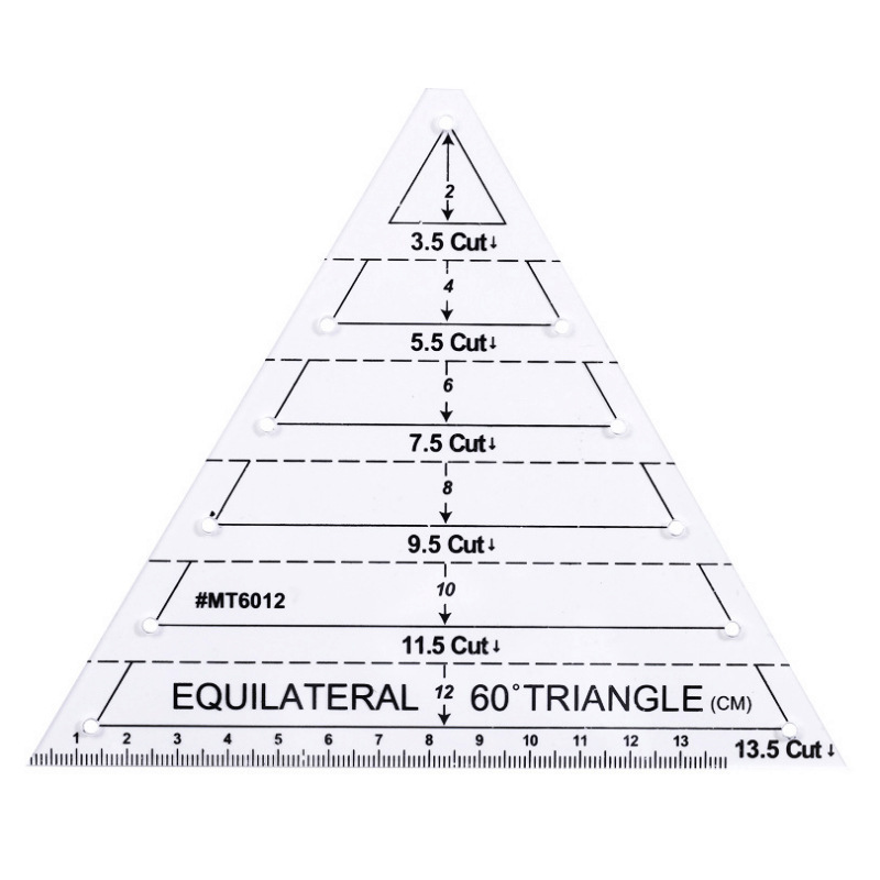 Regla triangular acrílica
