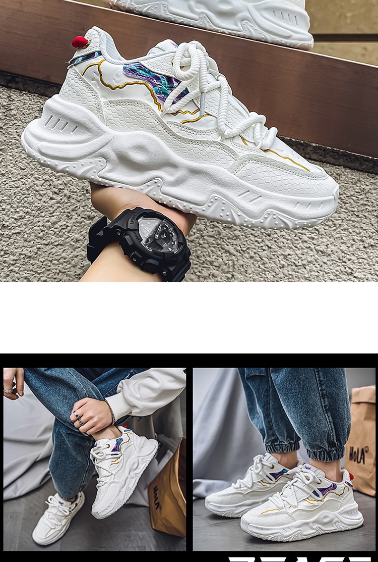 2024 herfst nieuwe lage top dikke zool vader trendy student leren gezicht niche casual sport herenschoenen_voghion.com