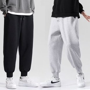 Factory direct casual pants men's sports pants trend Joker leggings slim solid color cheap toe pants