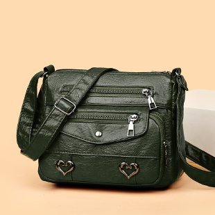 Comercio exterior crossbody nuevo bolso de hombro bolsa de textura de cuero suave moda de las mujeres europeas y americanas retro multi-Bolsillo de gran capacidad bolso de las mujeres