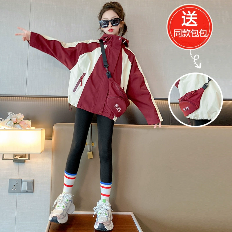 Демисезонная куртка для детей, Korean-Style Travel Hoody, с капюшоном, легкая (120–170 см)