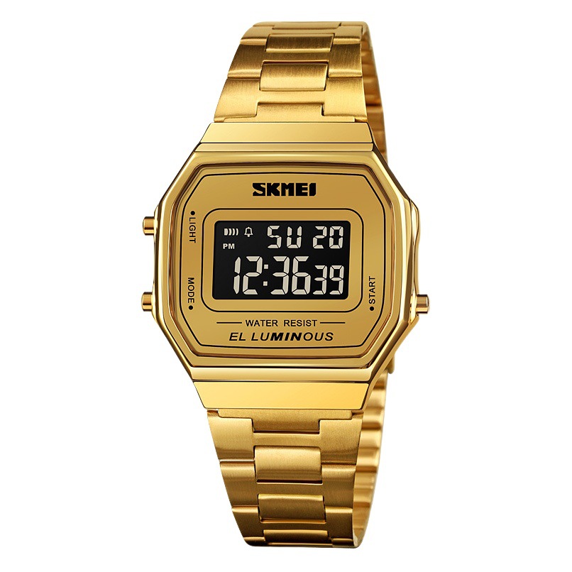 Skmei simple moda multifuncional estudiante reloj electrónico deportes al aire libre impermeable reloj de los hombres de moda