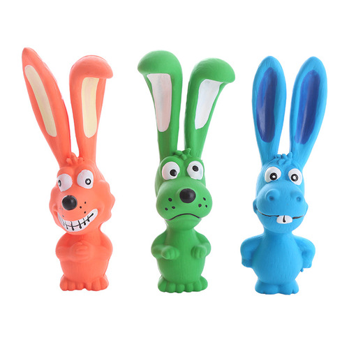 Dog Toy Naughty Dog Cute Rabbit Dog Voice Latex Supplies Dog Toy Teething Pet Toy