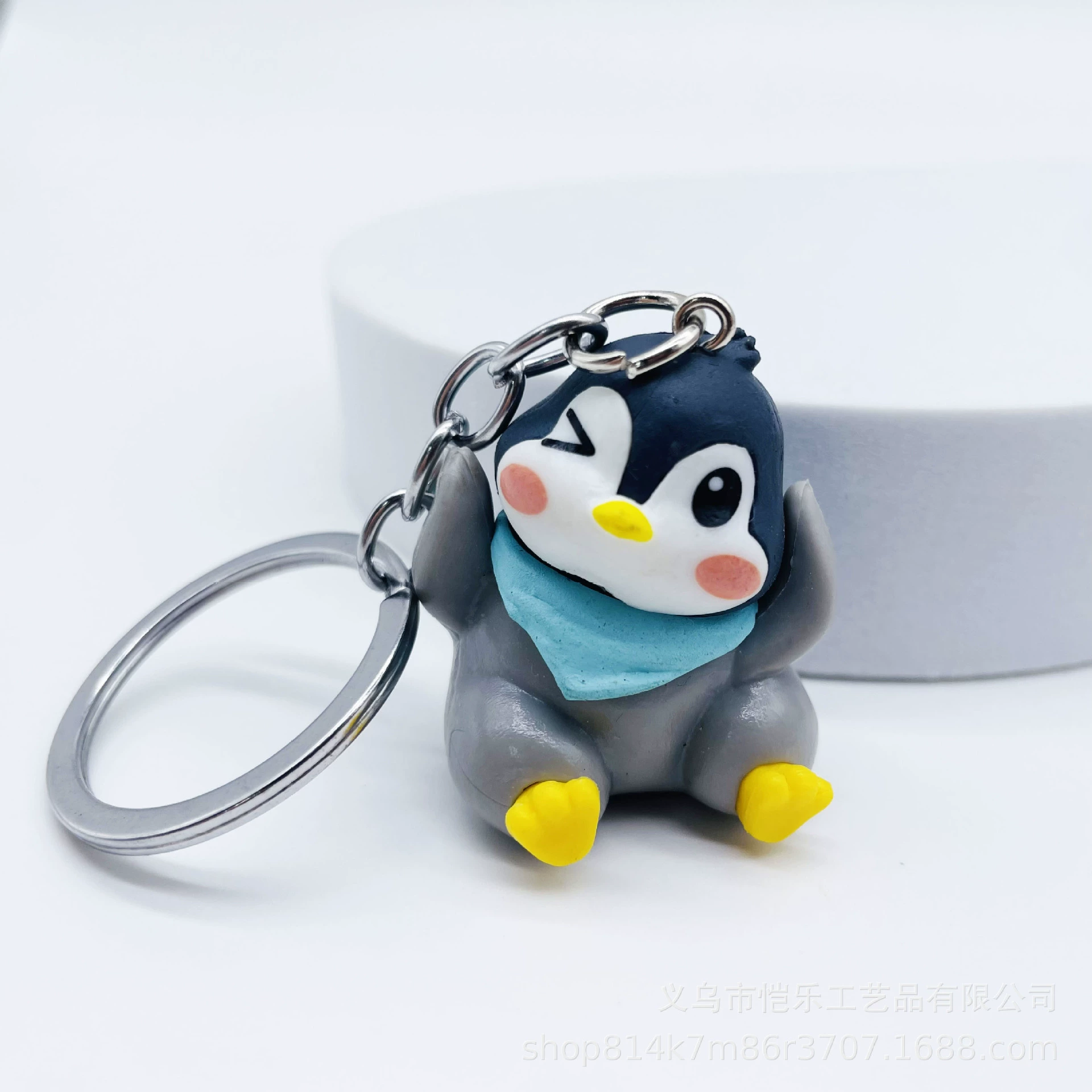 Микро пейзаж, милый аксессуар PVC, кукла, ключница, брелок, пингвин, diy