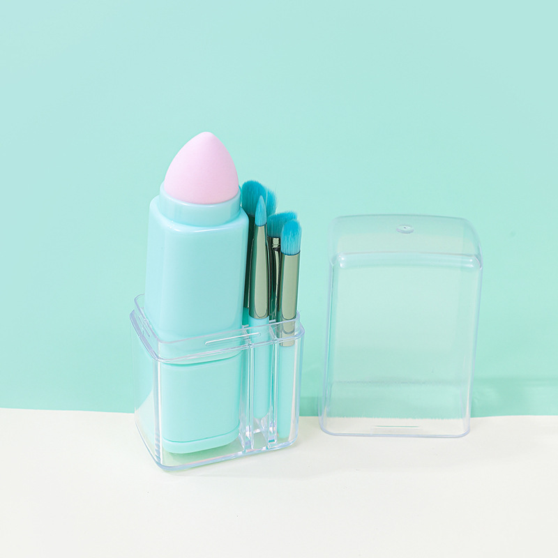 Nuevo portátil 8 en 1 cepillo de maquillaje multifuncional un conjunto de pincel de polvo de sol rojo detalle de ojos cepillo herramienta de maquillaje