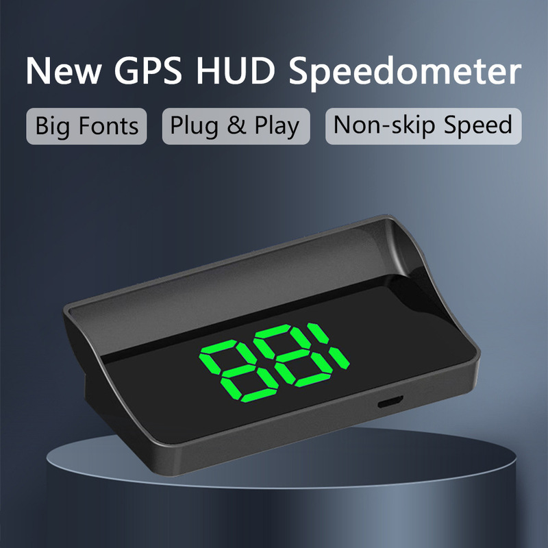 W1 Weiying's New Car Hud Head-Up Display Gps Speedometer Speed Display Kmh/Mph Cross-Border