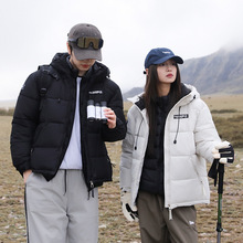 韩系学院风短款连帽情侣棉服2025冬季宽松加厚保暖面包服棉衣外套
