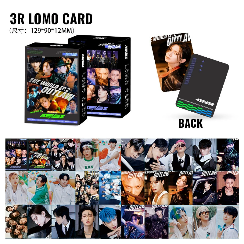 Spot 3R большая карта Ateez звезда вокруг 30 двойной стороны LOMO карта новый альбом фото карта поздравительная карта