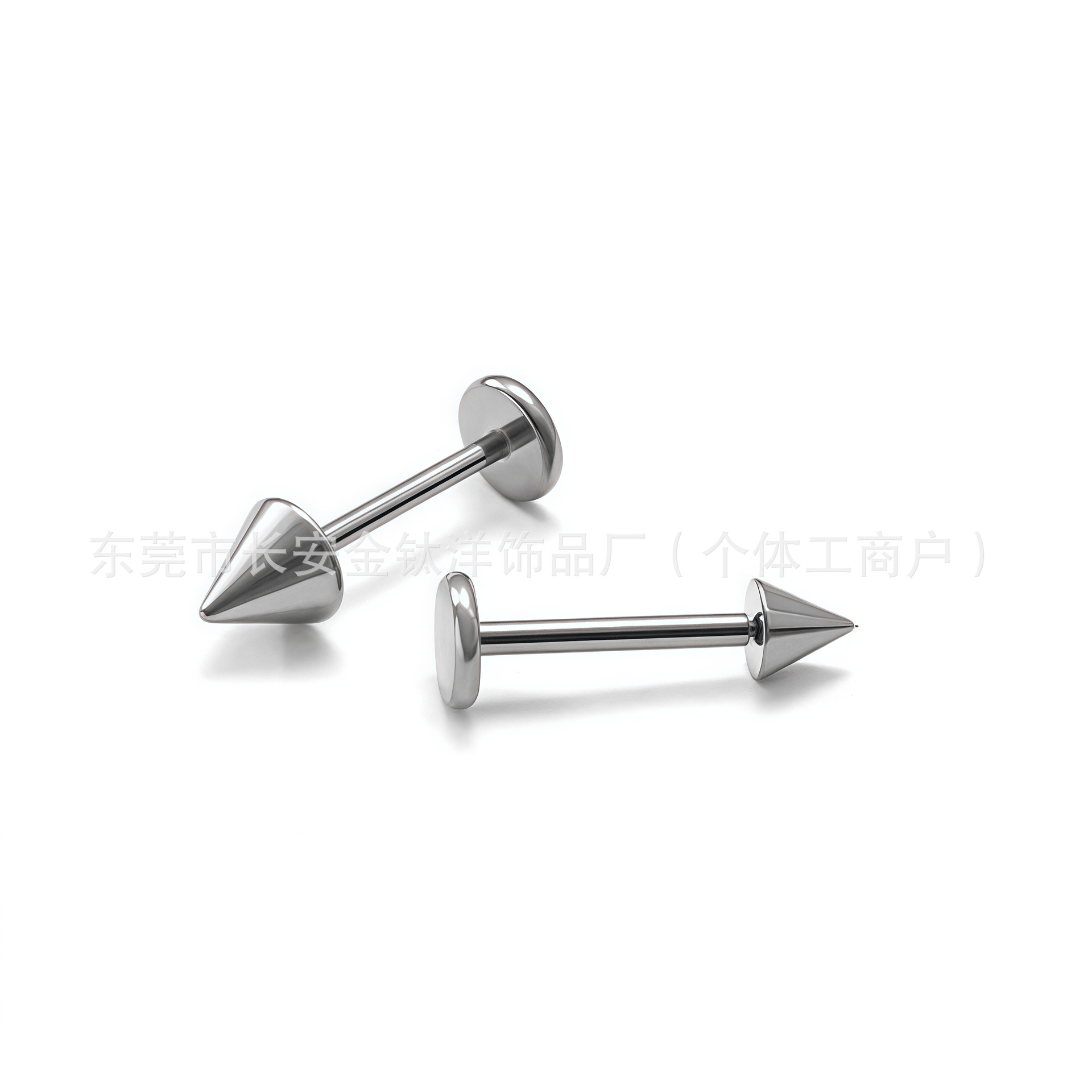 Pointed titanium steel lip stud product view