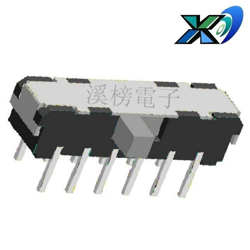 卧式侧拨滑动开关双排12脚  拨动开关两档12脚  拨动开关侧拨2P4T