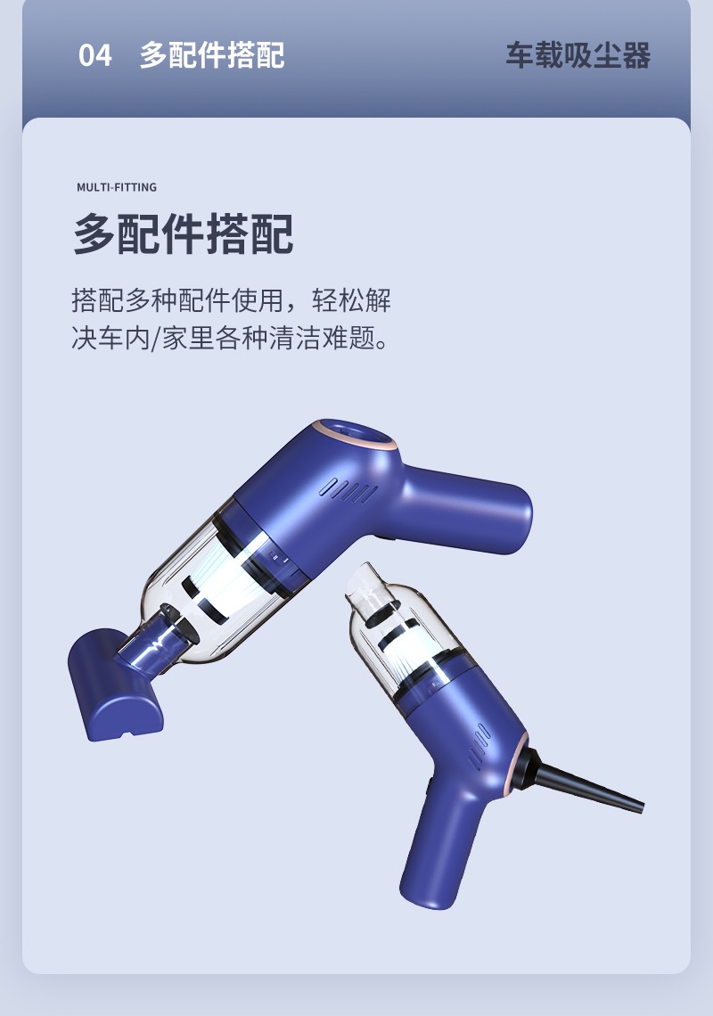 Blow and Suction Dual-Purpose Car Vacuum Cleaner Mini Portable Car Supplies Plastic Abs Handheld Vacuum Cleaner in Car