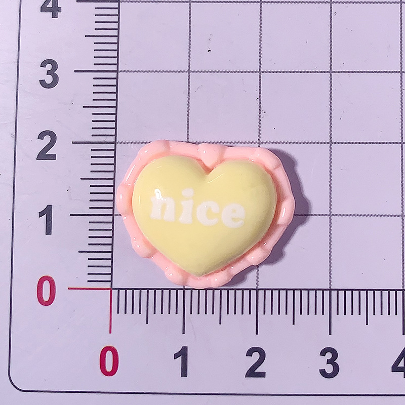 Creativo lindo lindo amor accesorios de resina hecha a mano crema pegamento clip de pelo DIY joyería caso de teléfono móvil material hebilla de zapatos