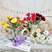 跨境新把束罂粟仿真花居家软装装饰假花DIY客厅桌面插花绢花批发