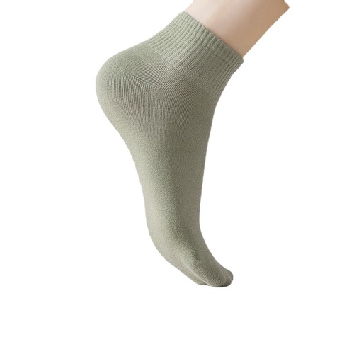 Women's Short Socks for Spring and Summer, Subtle Japanese Style, Plain Color Boat Socks, Low Mouth, Pure Cotton, Ins Trendy, All-Cotton Four-Season Low-Top Socks
