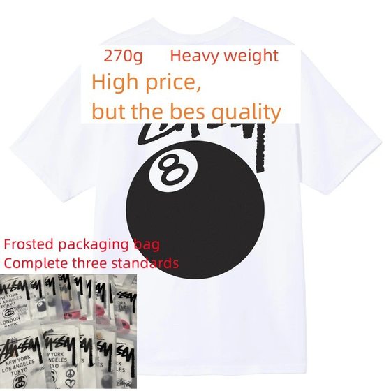Stussy Foreign Trade Quality 2025 New Stussy Short Sleeve T-shirt 270g Heavy high quality for Men and Women