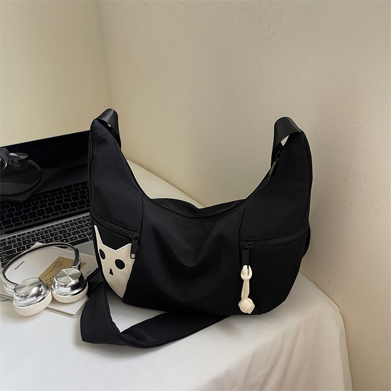 Oxford Cloth Women 2025 New Fashion Single Shoulder Large Capacity Crossbody For Class And Commute Dumpling Bag_voghion.com