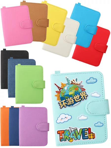 Passport Holder DIY Fabric Patch Business Travel Card Case Korean Style Document Storage Canvas Bag All-Cotton