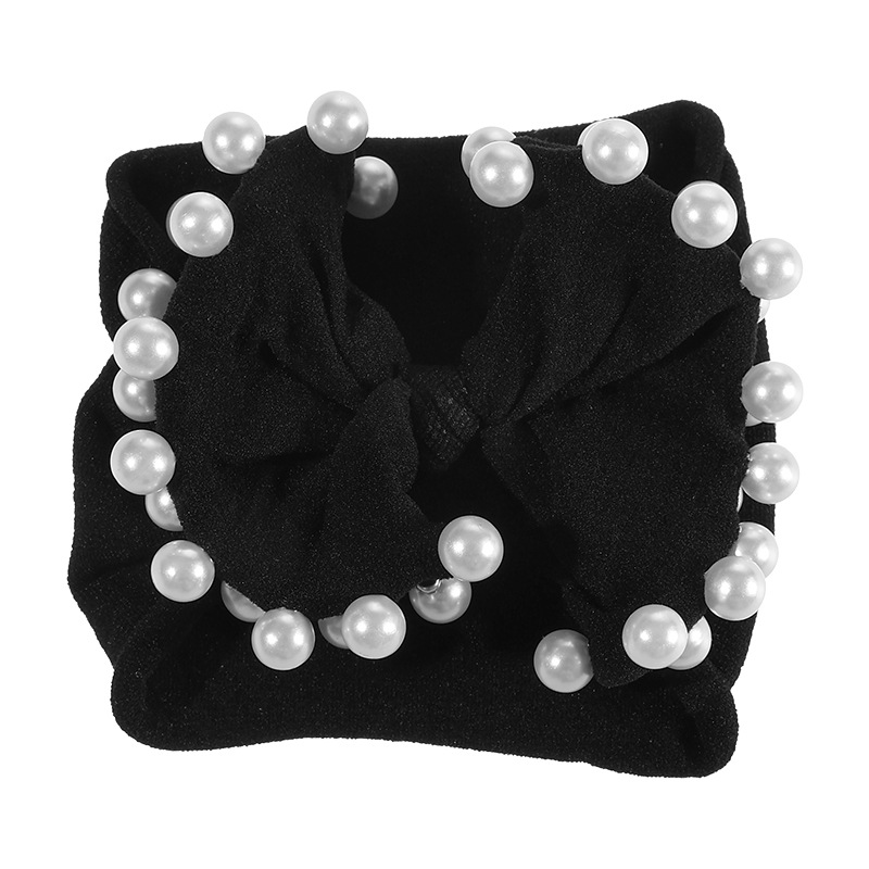 Arco de perla máscara anillo de cabello femenina baja cuerda de cabello bola adornamiento de cabello correa de cuero cuerda de cabello al por mayor