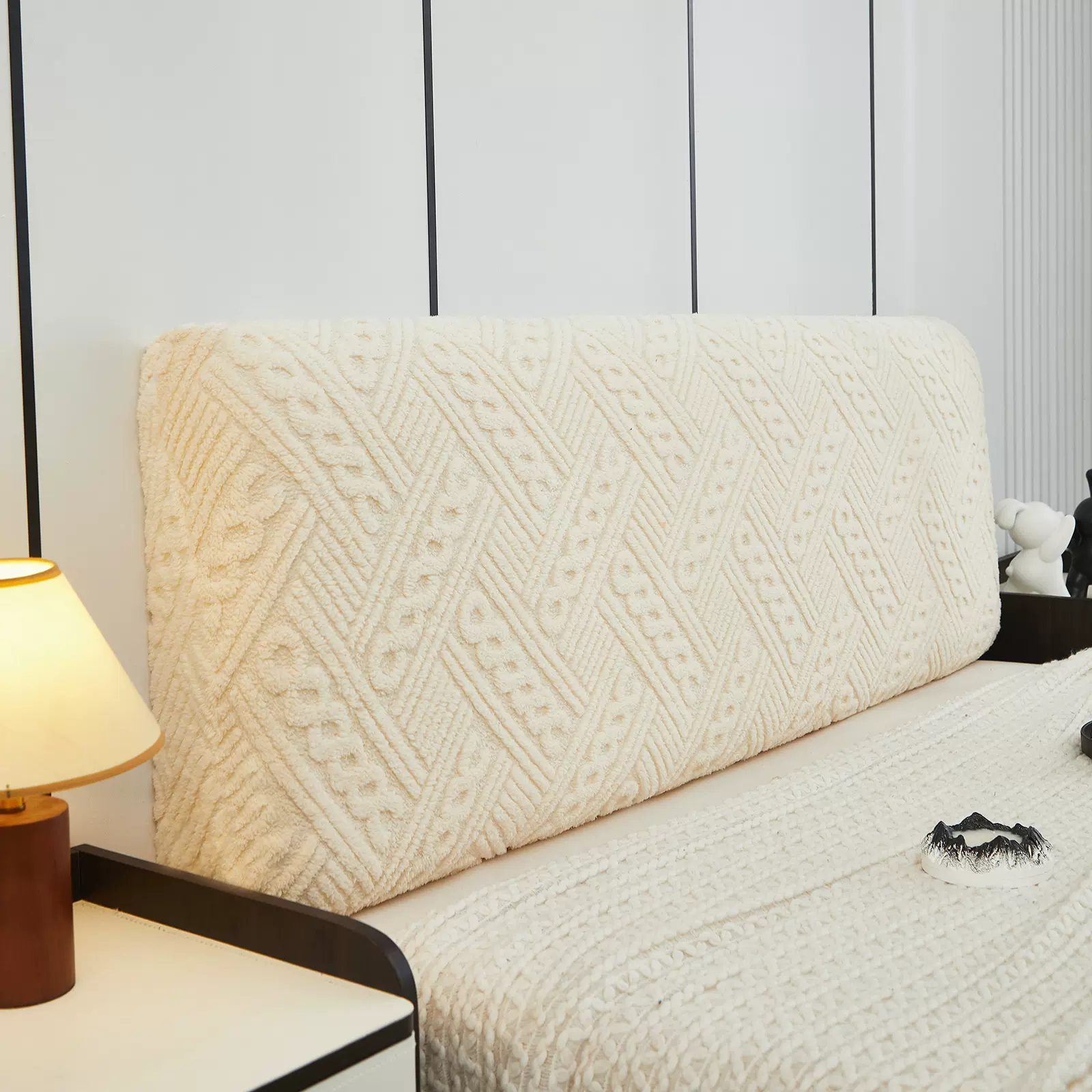 简约现代床头罩弹力全包可机洗床头套亲肤舒适高级感防尘罩防灰罩