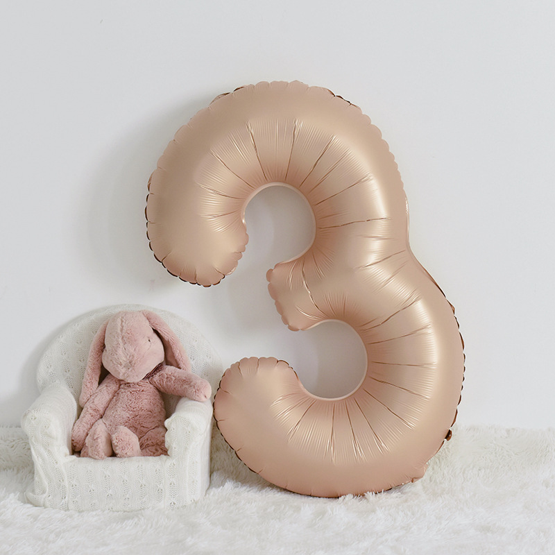 Ins globos digitales de color crema decoración de cumpleaños de bebé escena fiesta ambiente de cumpleaños accesorios de fotografía decoración