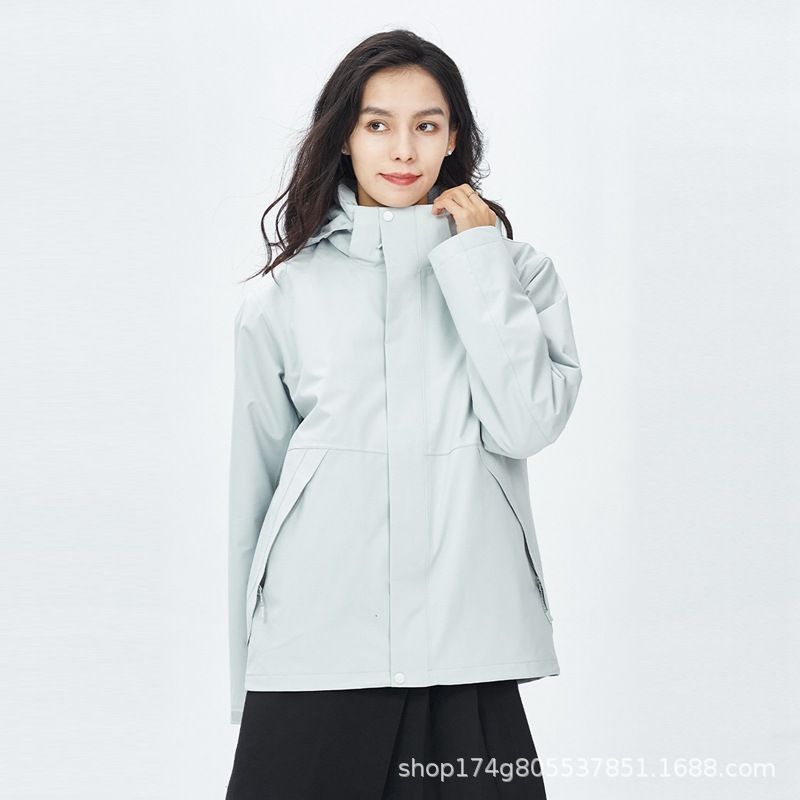 National Standard Ii Rainstorm Level Protective Jacket Men's Outdoor Three-In-One Group Travel Waterproof Jacket Warm Mountaineering Jacket