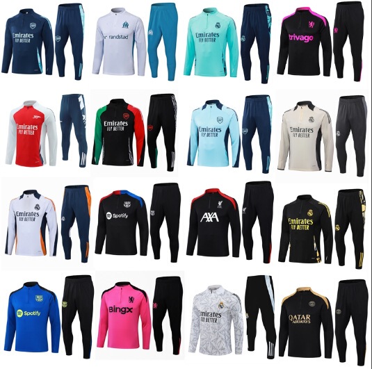 Paris jersey Neymar Messi long sleeve football suit jacket adult children's training clothes suit sportswear jersey