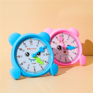 Good color primary school students clock face learner clock model plastic two-needle clock mathematics time enlightenment teaching aids wholesale