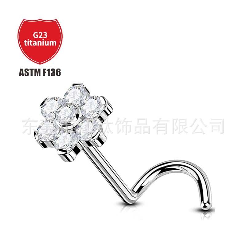 Pointed titanium steel lip stud product view